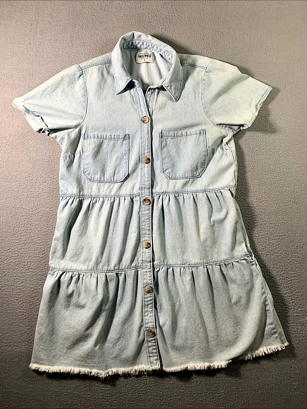 MUMU Girls Denim Shirt Dress Size S